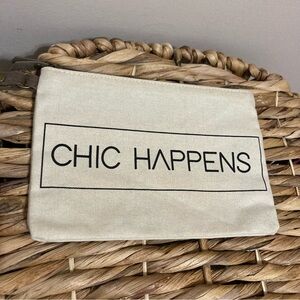 🆕 Chic Happens Canvas Pouch! 💥